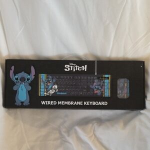 Disney Stitch Wired Keyboard - Black and Blue